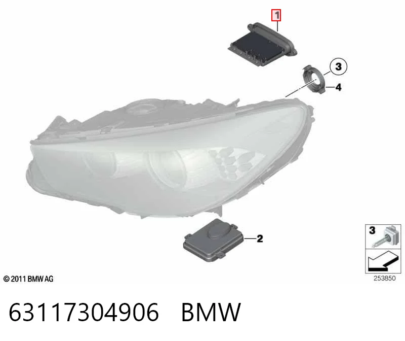 63117304906 BMW Блок упавления автосветом