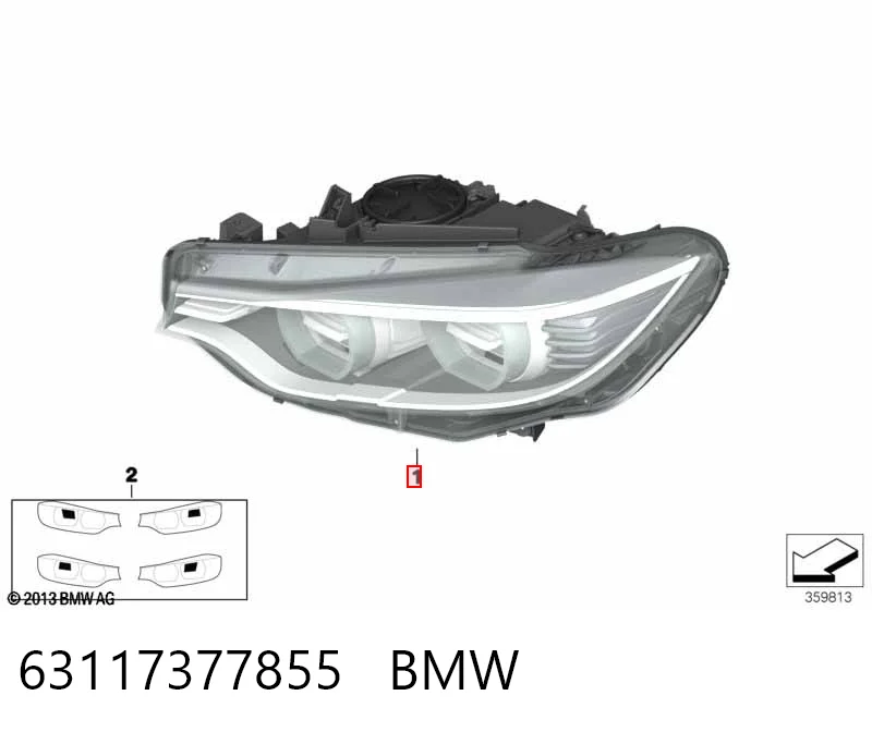 63117377855 BMW Фара
