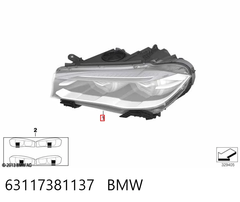 63117381137 BMW Фара