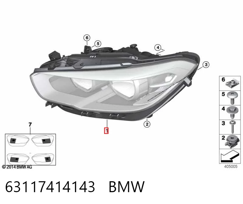 63117414143 BMW Фара