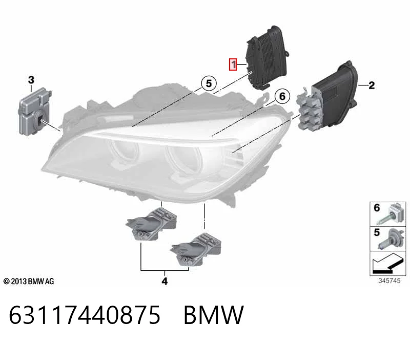 63117440875 BMW Блок управления освещением