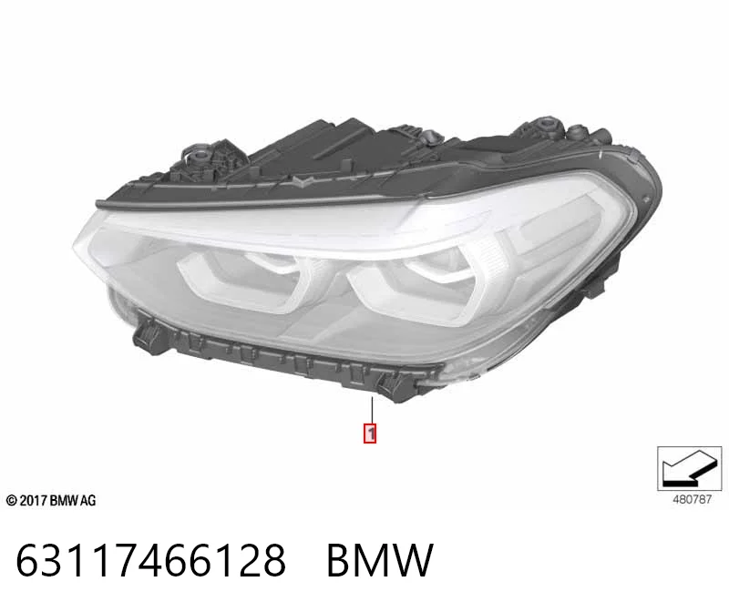 63117466128 BMW Фара передняя правая