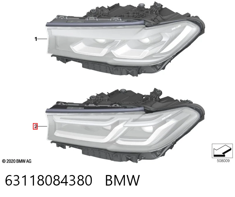 63118084380 BMW Фара передняя правая