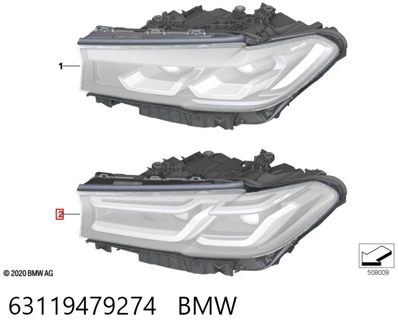 63119479274 BMW Фара передняя правая