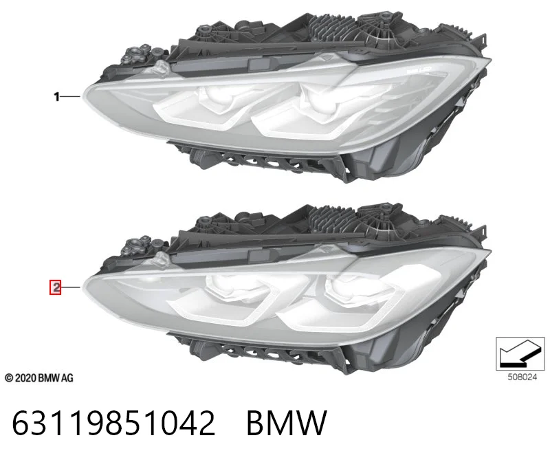 63119851042 BMW Фара передняя правая