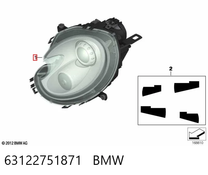 Фара левая Mini Cooper хэтчбек (R56) (2005 - 2014) цена, от 127.76 USD