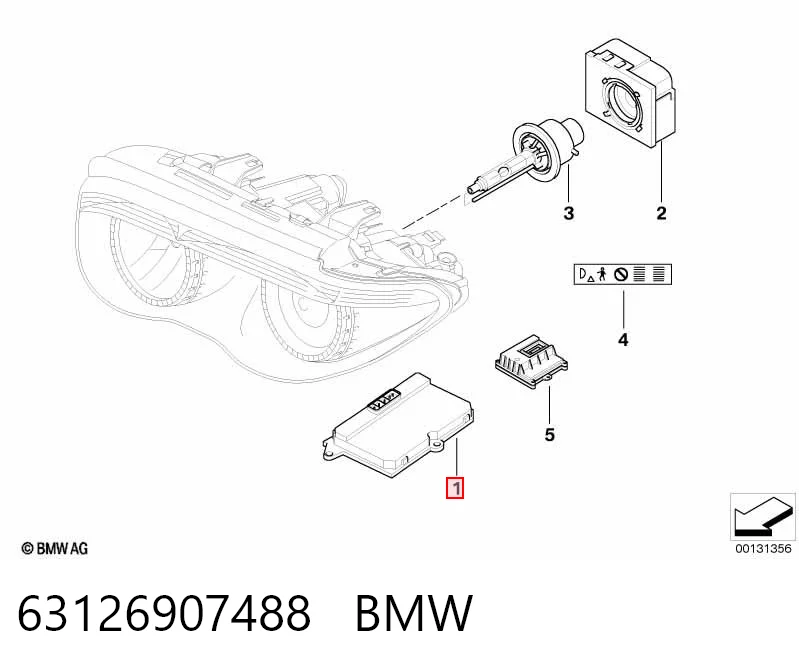 63126907488 BMW Блок розжига (ксенон)