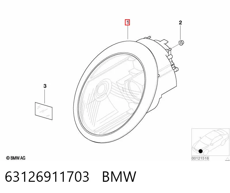 Фара левая BMW 63126911703