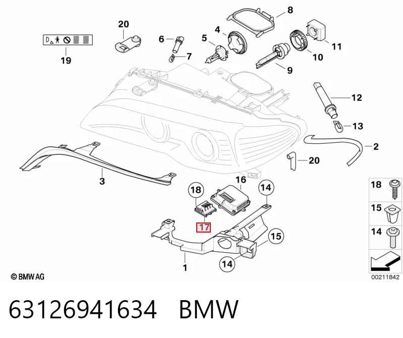 63126941634 BMW Модуль управления (ЭБУ) адаптивного освещения
