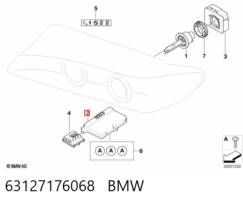 63127176068 BMW Блок розжига (ксенон)