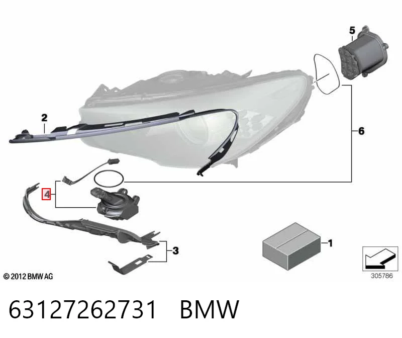 63127262731 BMW Модуль управления (ЭБУ) дневными фонарями