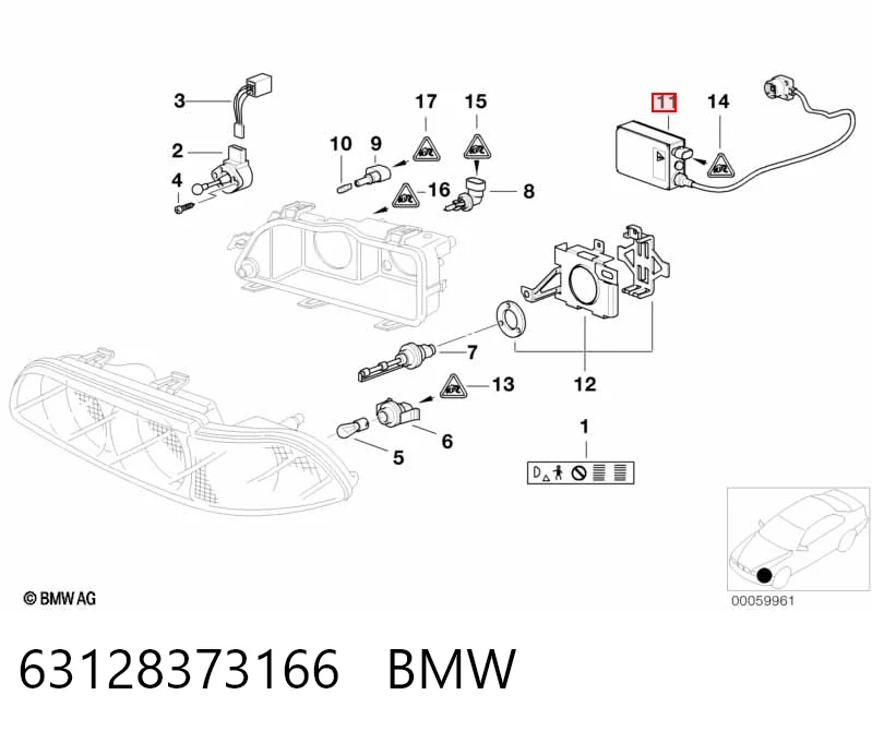 24008699230 BMW Модуль управления биксеноном