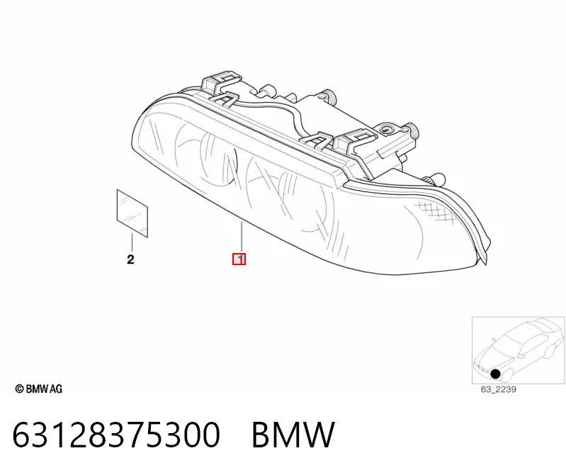 Купить Правая фара Бмв 5  E39