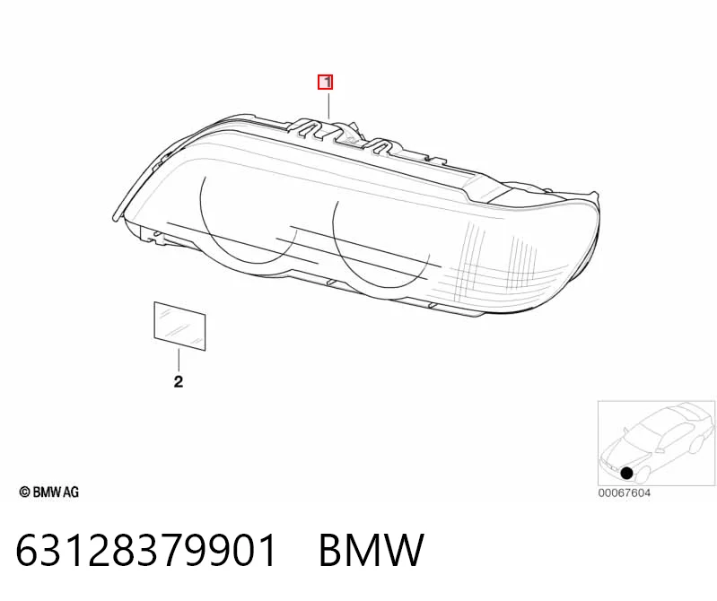 Фара левая BMW X5 внедорожник (E53) (2000 - 2006) цена, от 325.36 USD