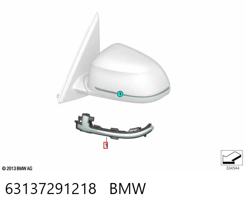 63137291218 BMW Указатель поворота зеркала правый