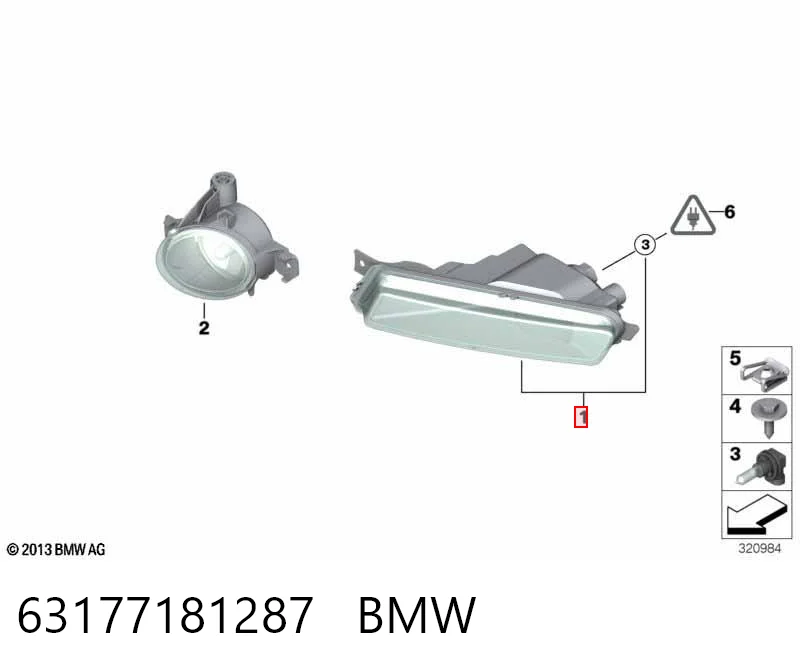 Противотуманная фара левая на BMW 1  E81