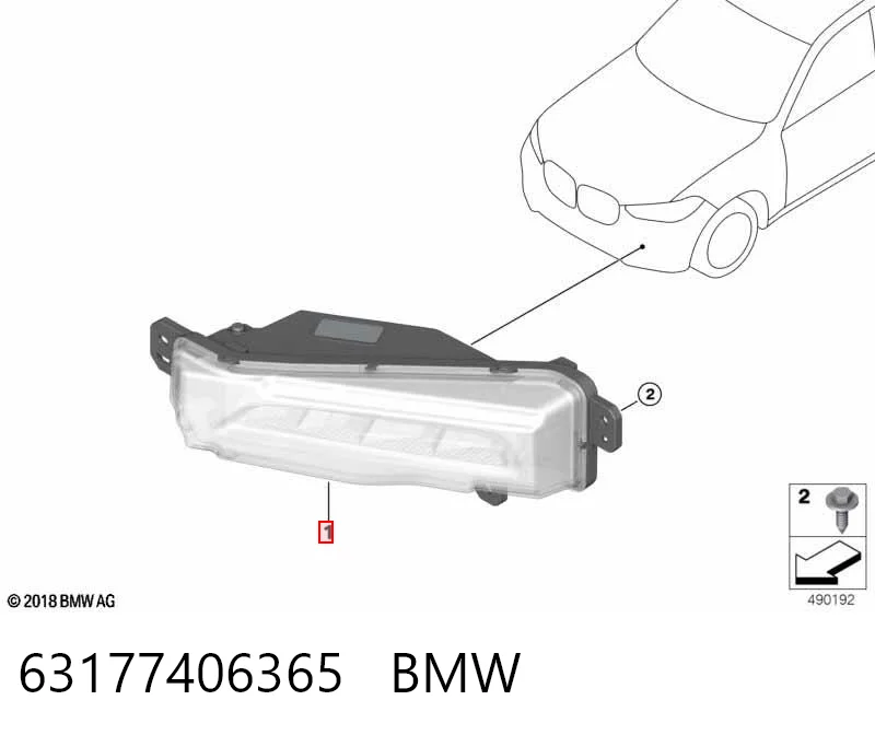  Фара противотуманная левая BMW X7 