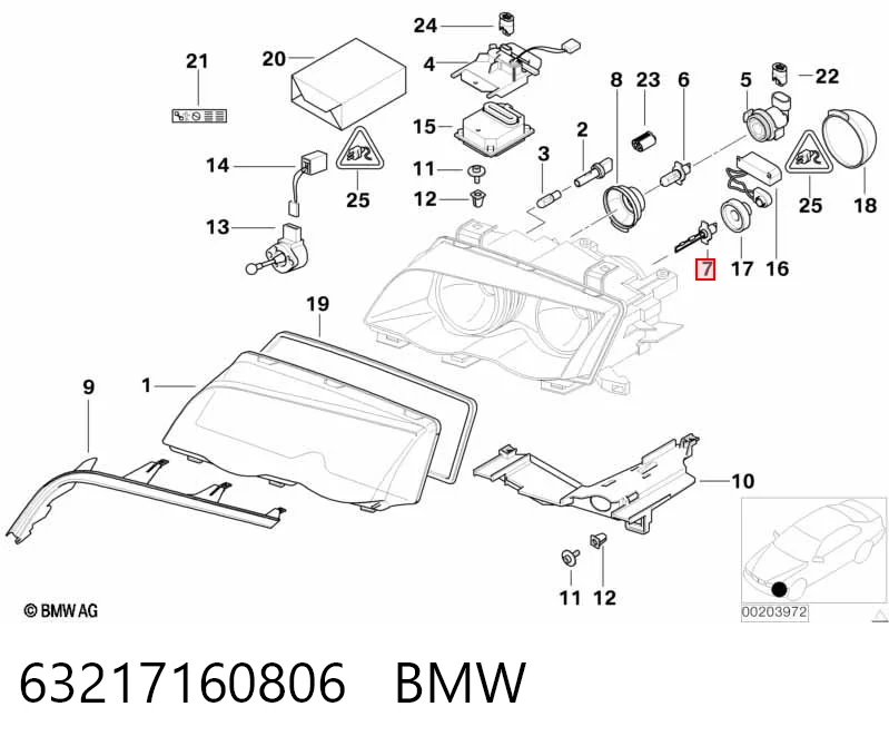 63217160806 BMW Биксенон