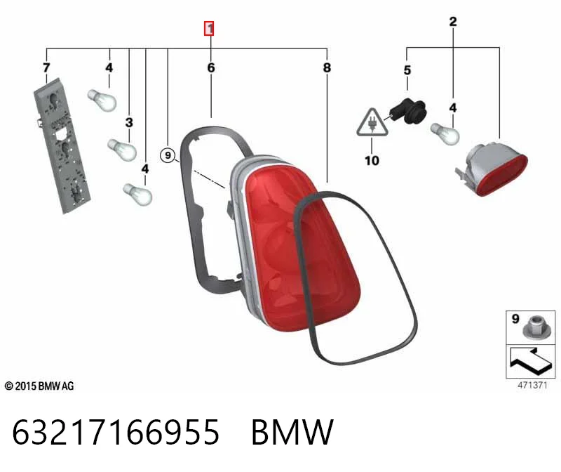 63217166955 BMW Задний левый стоп