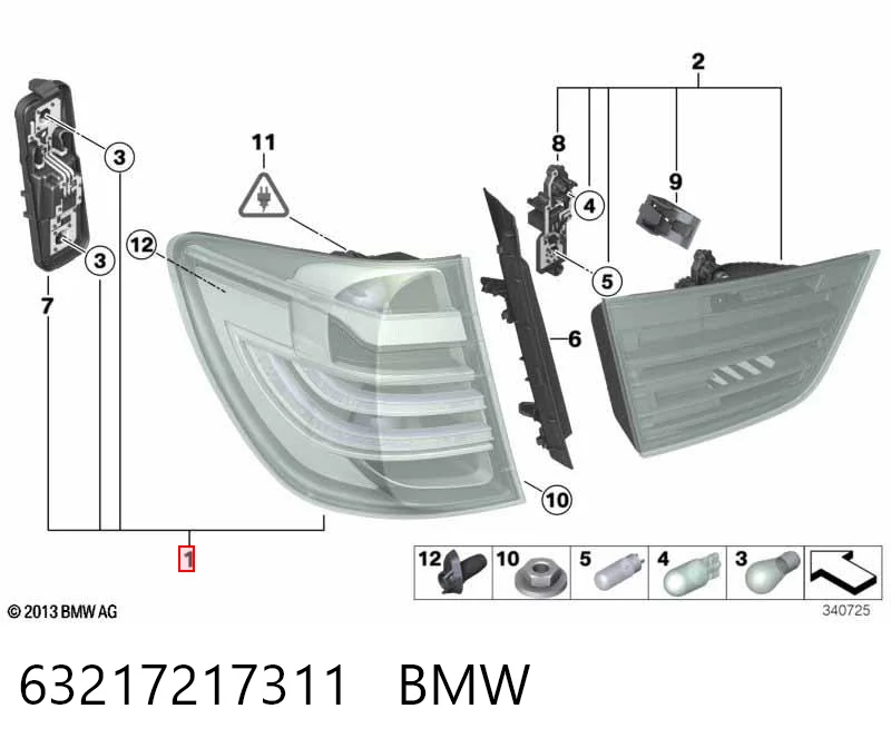 63217217311 BMW Фонарь задний