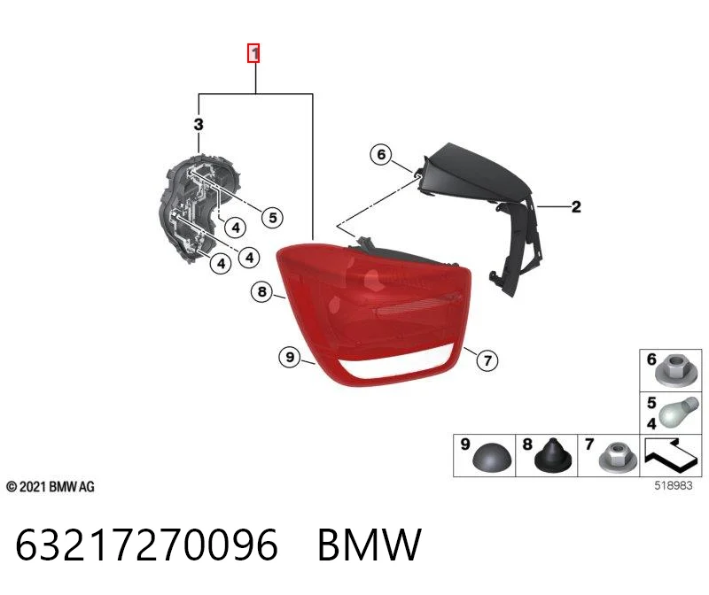 63217270096 BMW Фонари задние