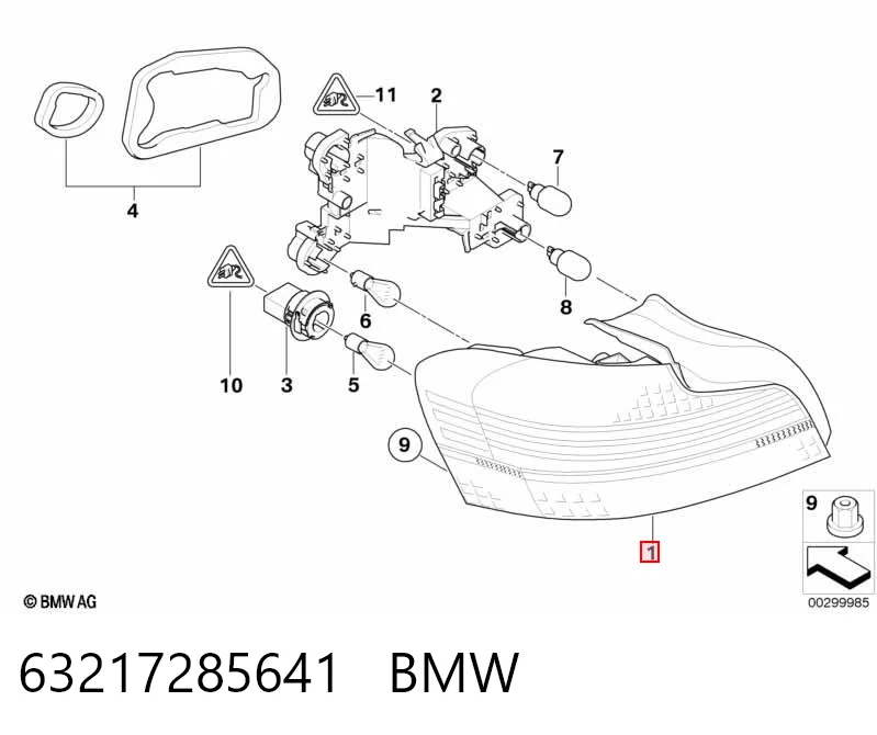 Задняя левая фара BMW 63216924519 цена, от 35.31 USD