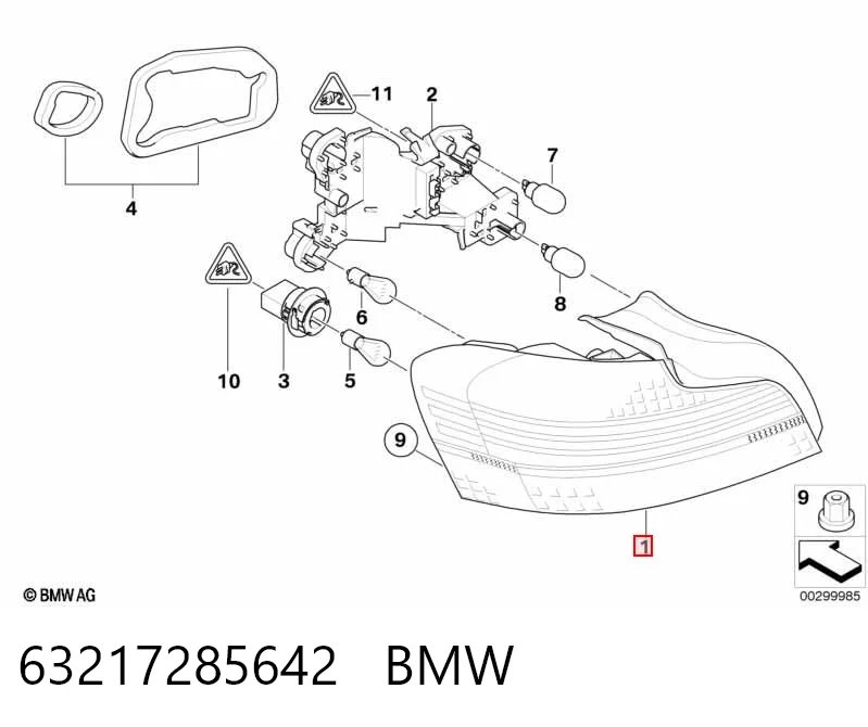 Фонарь задний правый BMW X5 внедорожник (E70) (2007 - 2013) цена, от 30.41 USD