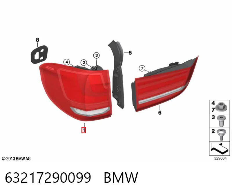 63217290099 BMW Фонарь задний