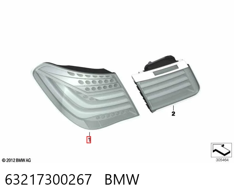 63217300267 BMW Фонарь задний