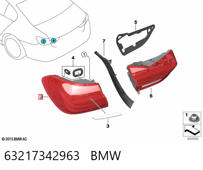 63217342963 BMW Фонарь задний