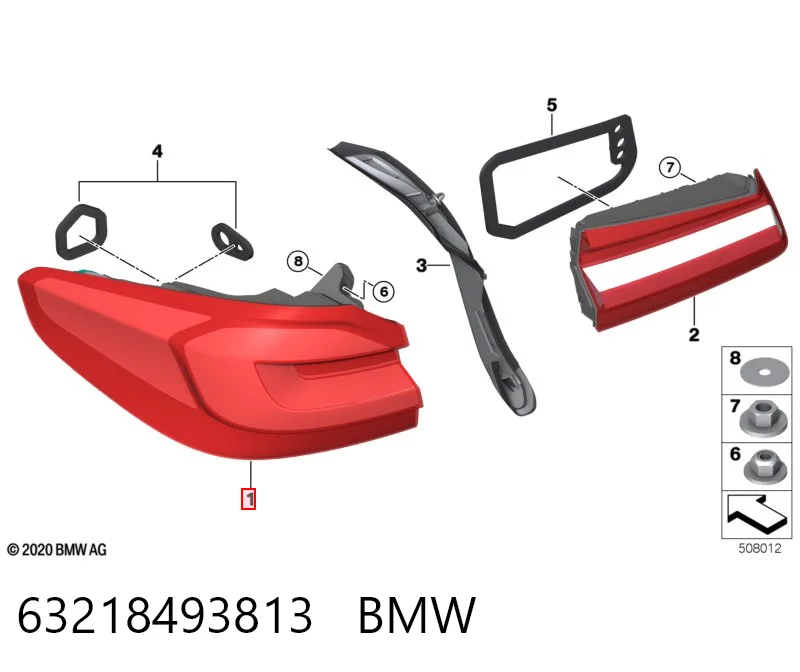 63218493813 BMW Фонарь задний