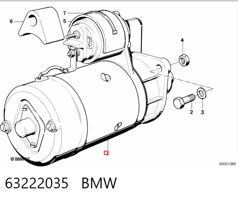 63222035 BMW Стартер автомобиля