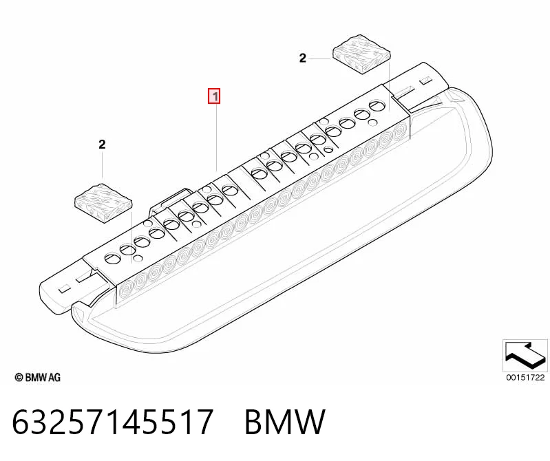 Фонарь сигнала торможения BMW 3 седан (E90) (2004 - 2013) цена, от 44.35 USD