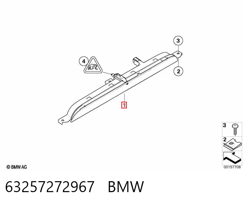 Фонарь сигнала торможения BMW X5 внедорожник (E70) (2007 - 2013) цена, от 25.51 USD