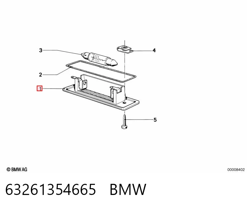 Фонарь освещения номера на BMW 5  E28