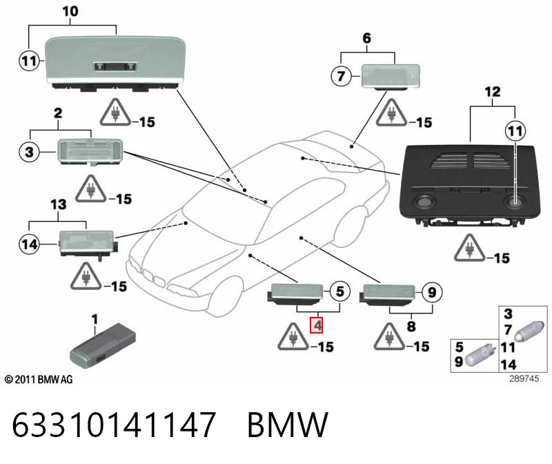 Купить 6902911 BMW Плафон салона