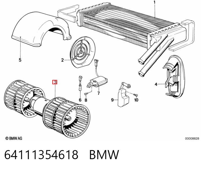 Электромотор печки на BMW 3  E21