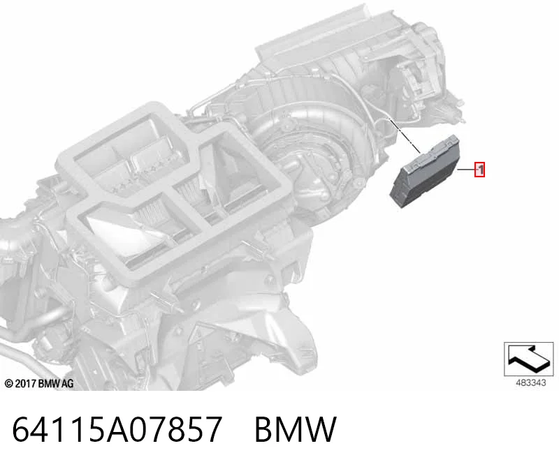 64119826322 BMW Блок управления климат-контролем