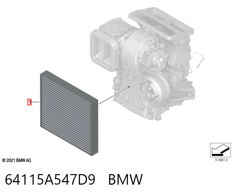 64115A547D9 BMW Внутрисалонный фильтр