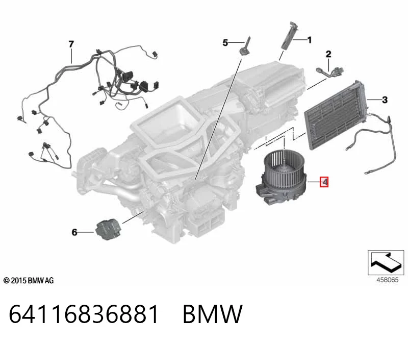 64116836881 BMW Электромотор печки