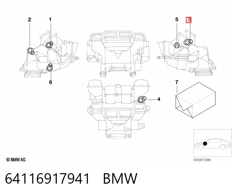 Мотор заслонки печки BMW 6935444 цена, от 5.08 USD