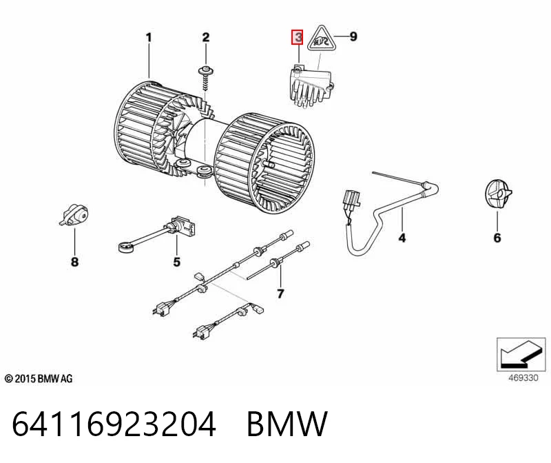 64116923204 BMW Реле печки