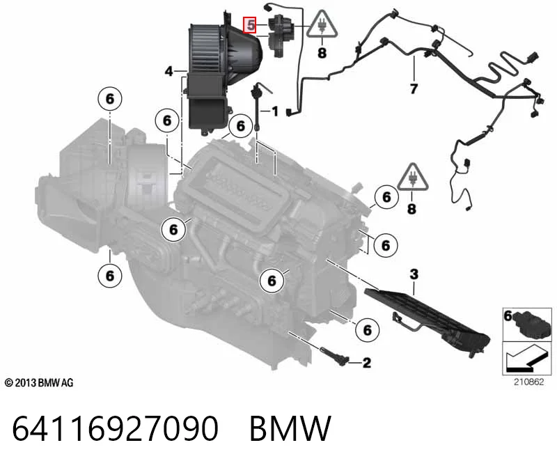 64116927090 BMW Реле печки