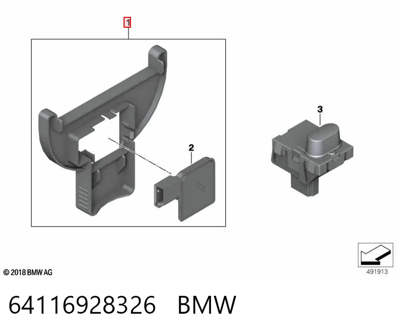 64116928326 BMW Датчик запотевания стекол