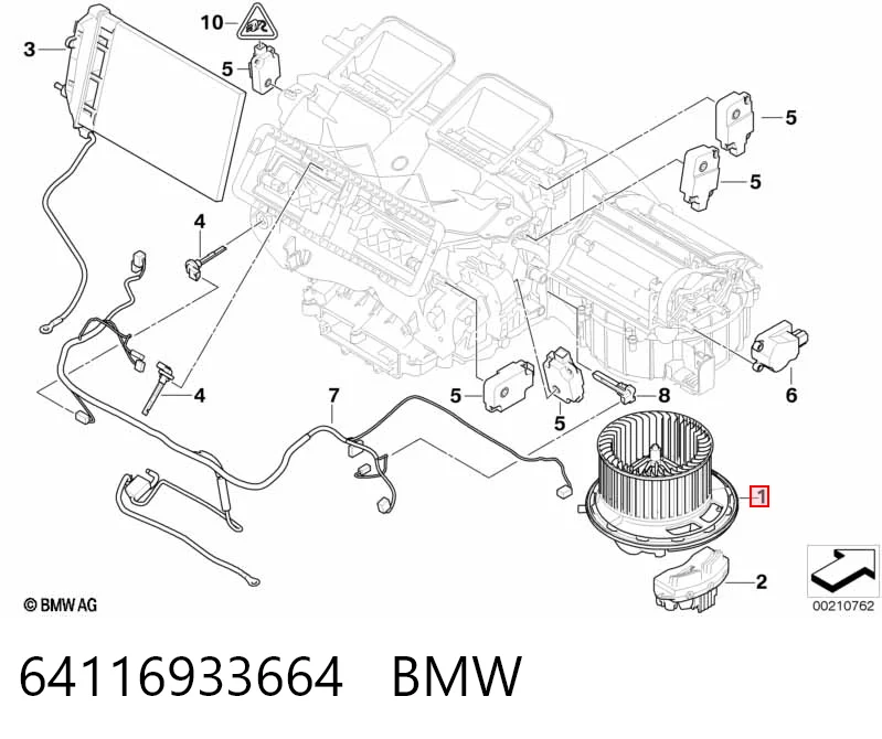 64116933664 BMW Электромотор печки