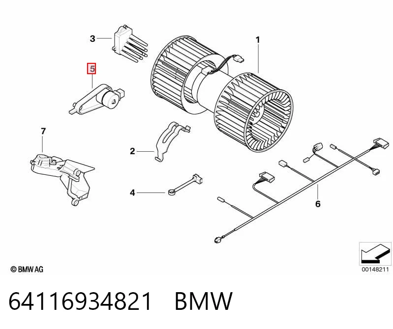 64116934821 BMW Личинка замка топливного бака