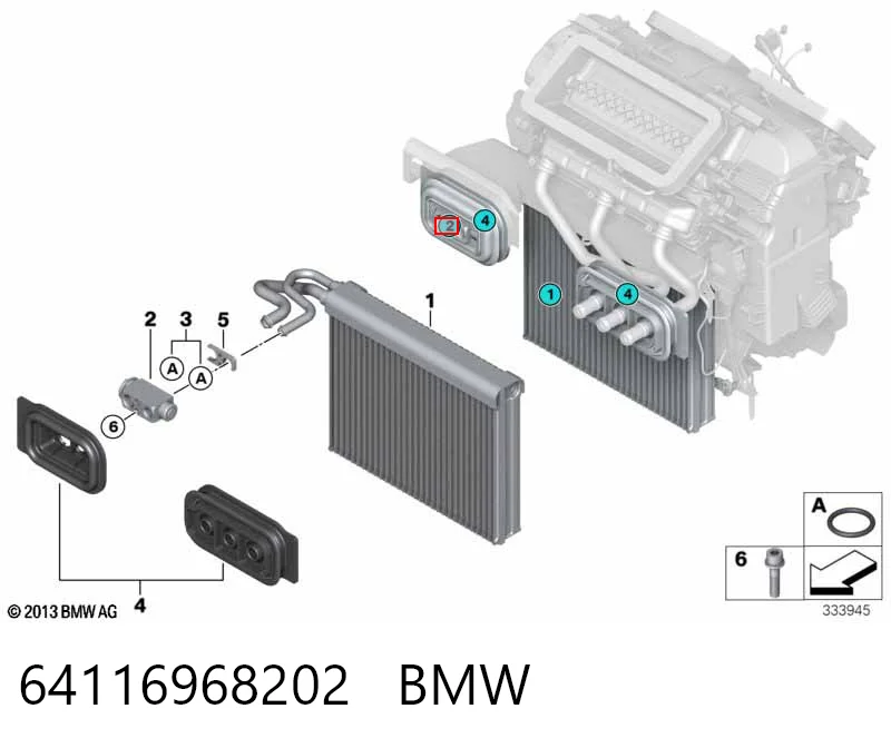 64116968202 BMW Терморегулирующий вентиль кондиционера