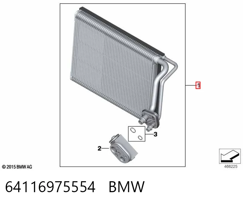64116975554 BMW Радиатор отопителя салона