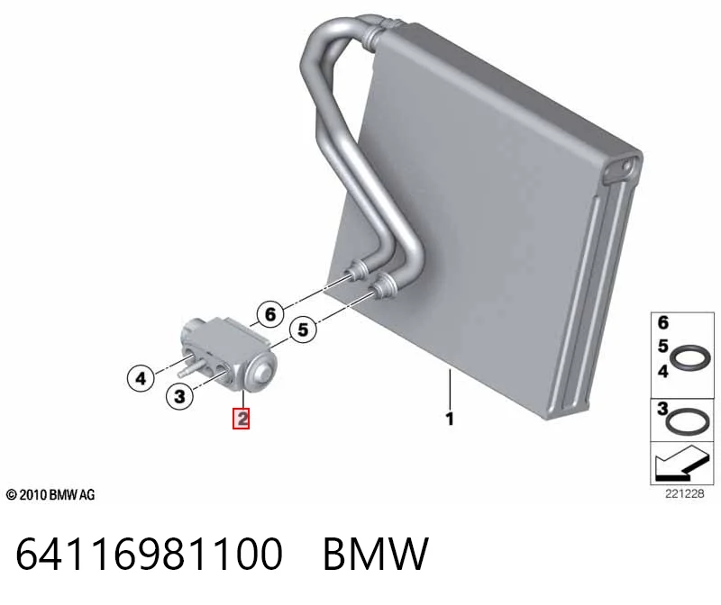 64116981100 BMW Терморегулирующий вентиль кондиционера