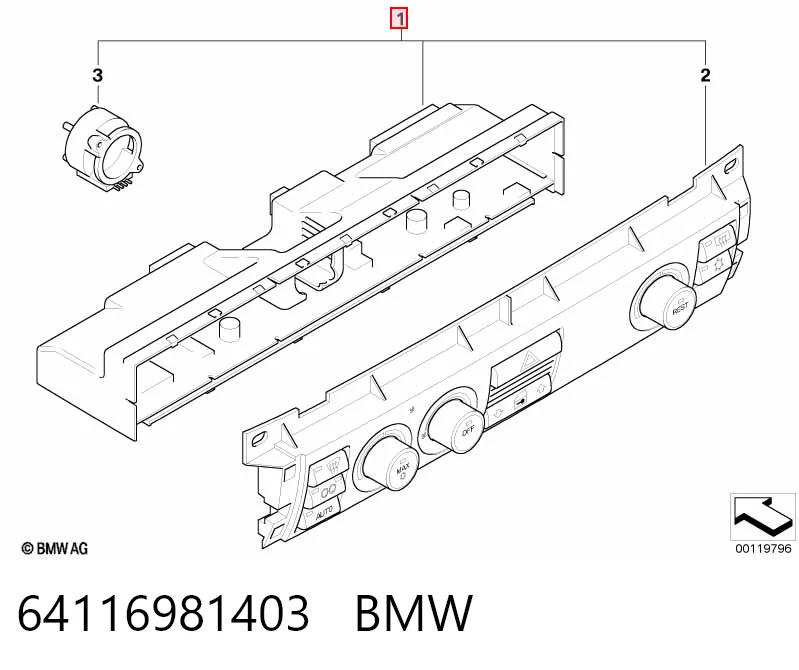 Механизм управления кондиционером на BMW 7  E65, E66, E67